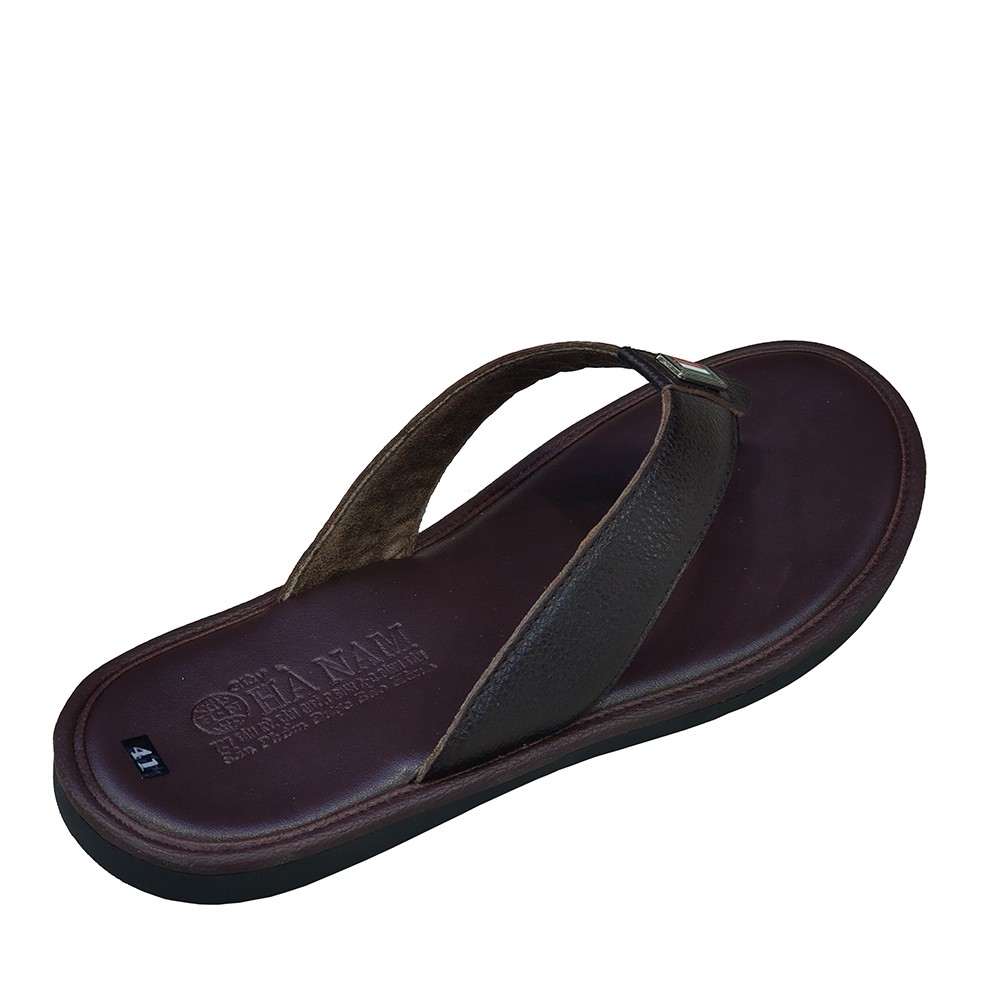 Dép xỏ ngón nam TiTi ĐÔ da bò thật cao cấp DNA2142a