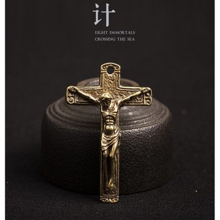 Tượng Phong Thủy Bằng Đồng Hình Cây Thánh Giá (Kích cỡ 3.6 x 5.8cm)