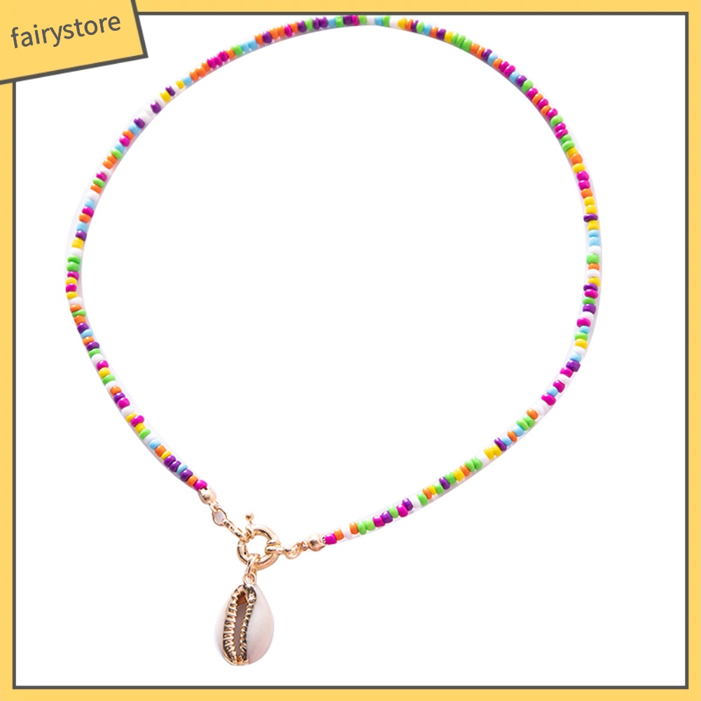 Dây chuyền phối mặt hình vỏ sò phong cách bohomian