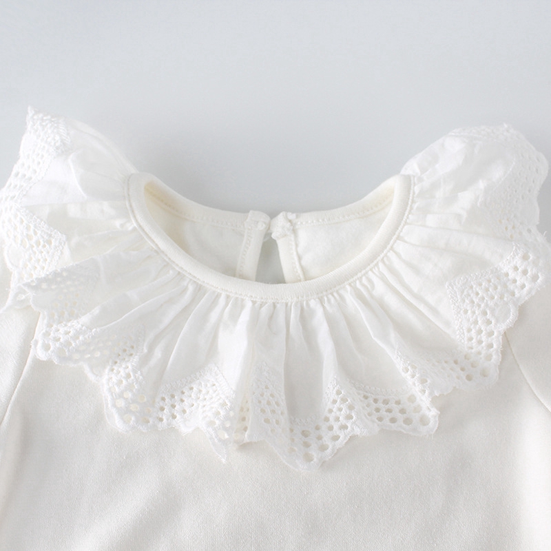 Áo thun tay dài phối ren dành cho bé gái