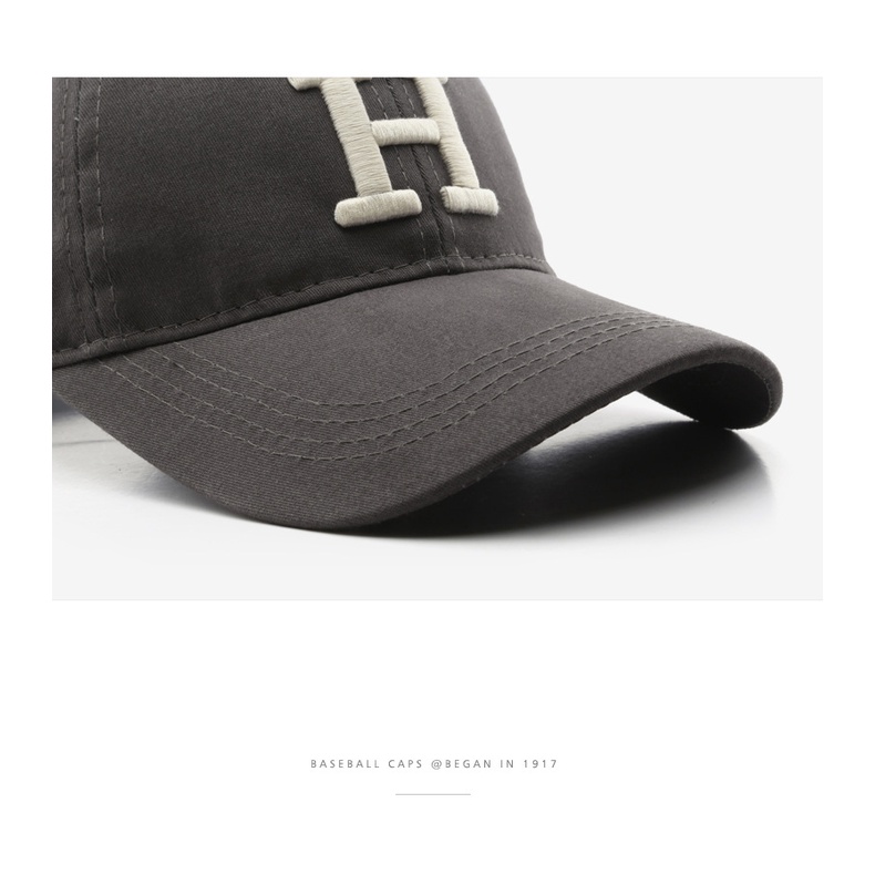 Mũ Lưỡi Trai Thêu Chữ H 3D Thời Trang Mùa Hè Cho Nam Và Nữ