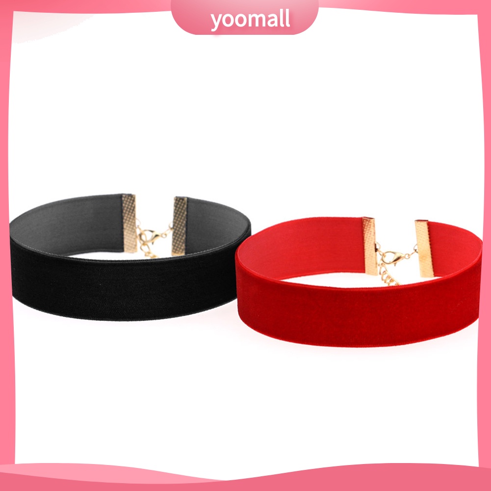 Vòng Cổ Choker Bằng Nhung Mềm Bản Rộng Phong Cách Gothic Thời Trang