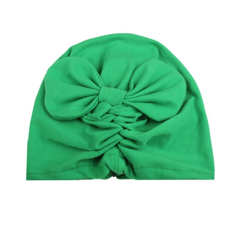 Nón trùm màu trơn thắt nơ xinh xắn cho bé gái