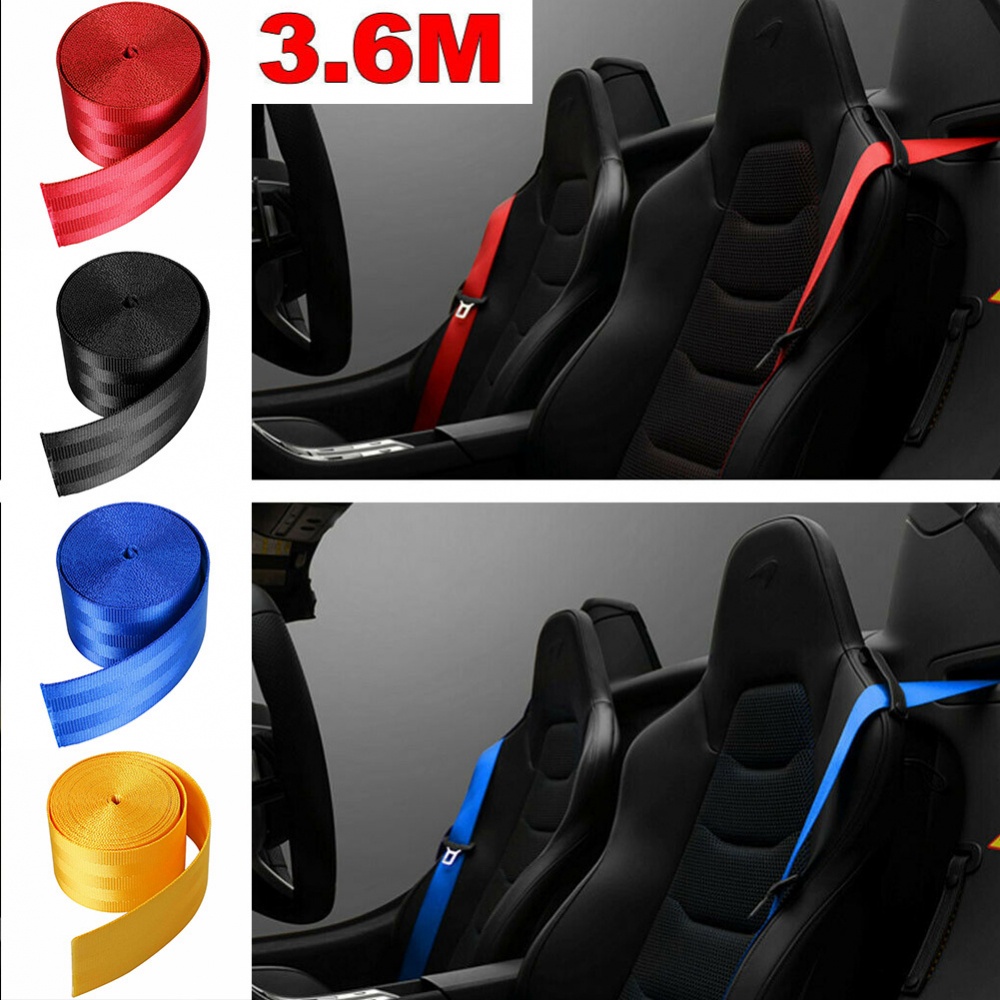 【Best Price】Seat Belt Retractable Seat 1X 3.6M Accessories Car Color Lap Polyester—Brand New and High Quality