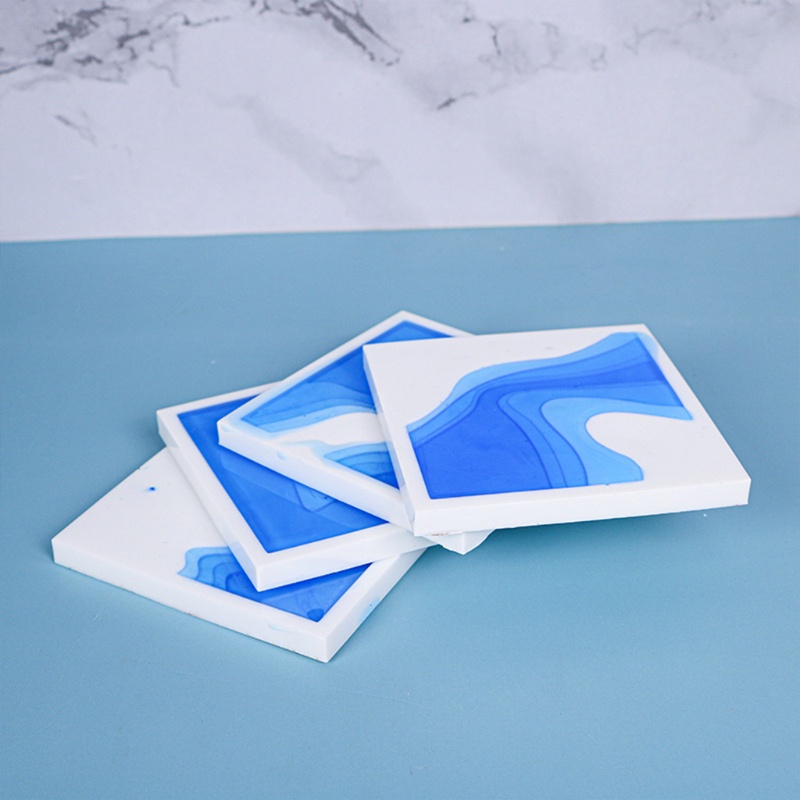 Khuôn silicone làm trang sức hình hòn đảo hình vuông DIY