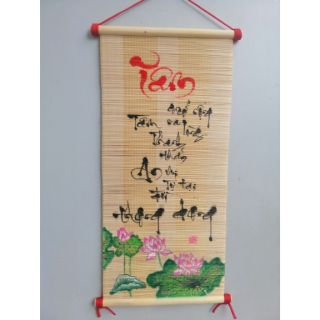 Mành thư pháp vẽ tay.Quà tặng tân gia, khai trương, sinh nhật, mừng thọ, tết. Quà tặng ông bà, cha mẹ, bạn bè.