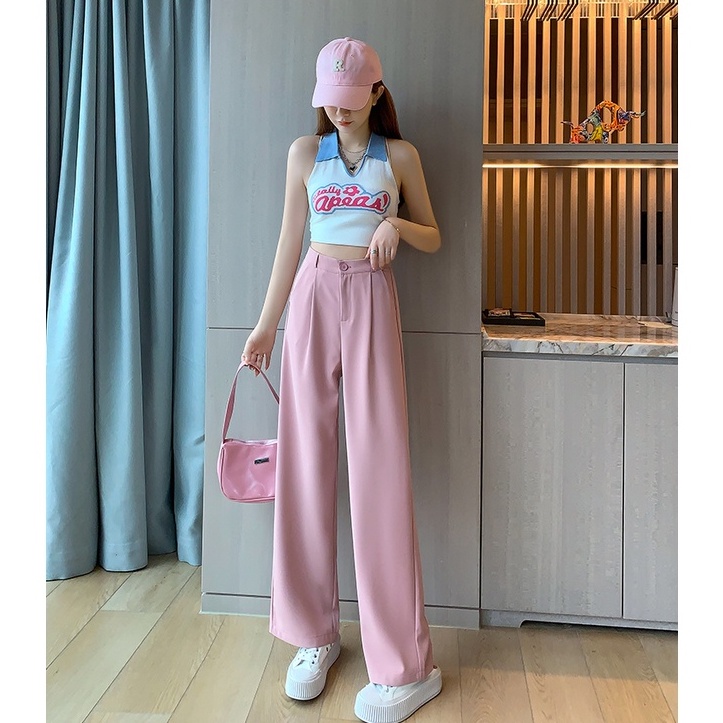 Quần short Ống Rộng Màu Hồng Thời Trang Cho Nữ