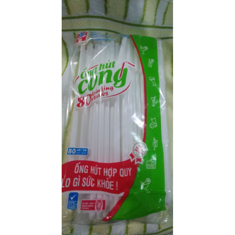 ⚡️ Ống Hút Cong, Loại Cứng, 80 Cái