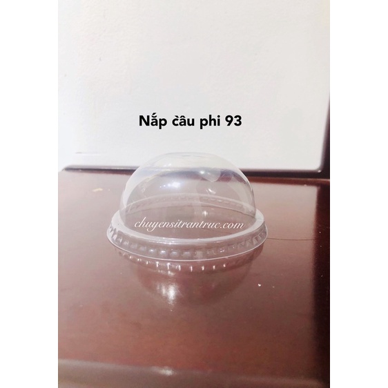 [ BÁN RỜI] Combo 50 nắp ly nhựa ( nắp bằng, nắp cầu, nắp gấu) phi 93mm