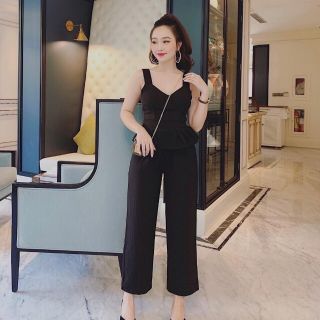 SÉT BỘ HAI DÂY XÒE NHÚN LƯNG QUẦN ỐNG RỘNG