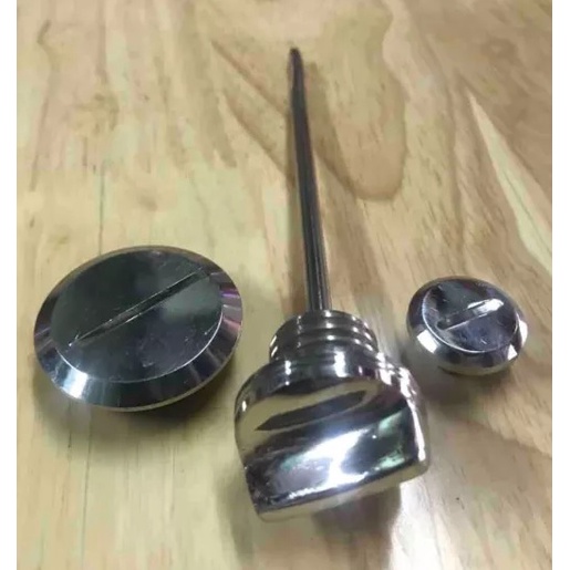 Cặp nút lốc đề và ty nhớt inox Dream Wave xe số Honda