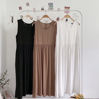 [XẢ LỖ] Đầm xoè tay cọc dáng dài basic