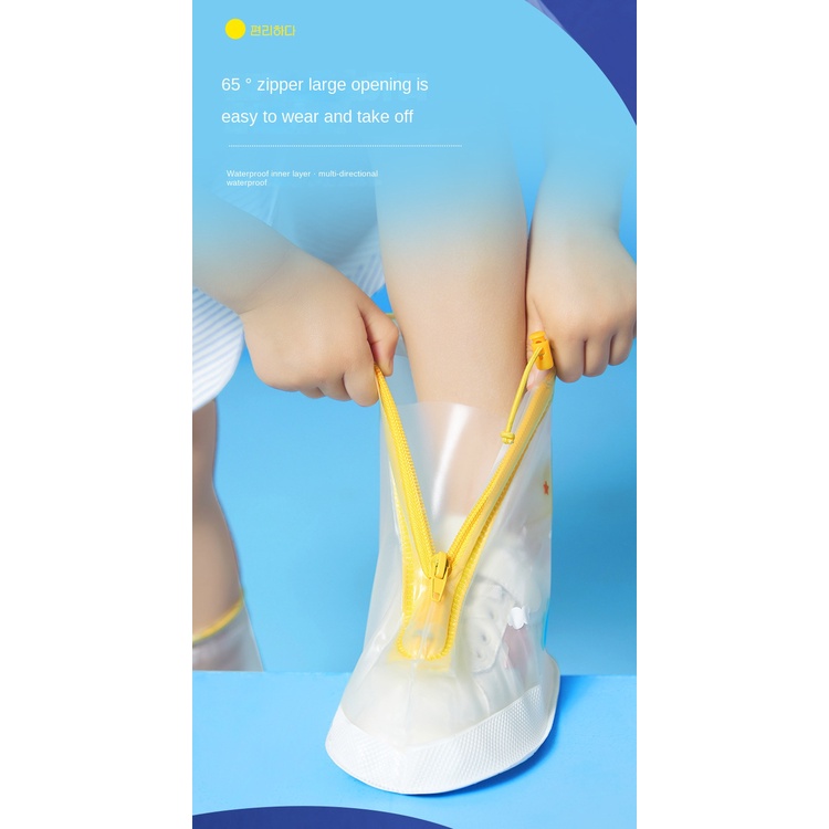 Vỏ bọc giày đi mưa Lemonkid họa tiết hoạt hình chống thấm nước cho bé trai và bé gái