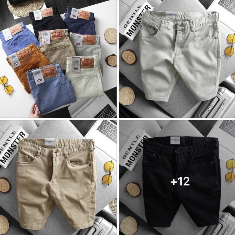 Quần Short Nam Kaki Mềm Mịn LEVIS 8 Màu Trẻ Trung Phong Cách Hàn Quốc Xuất Xịn