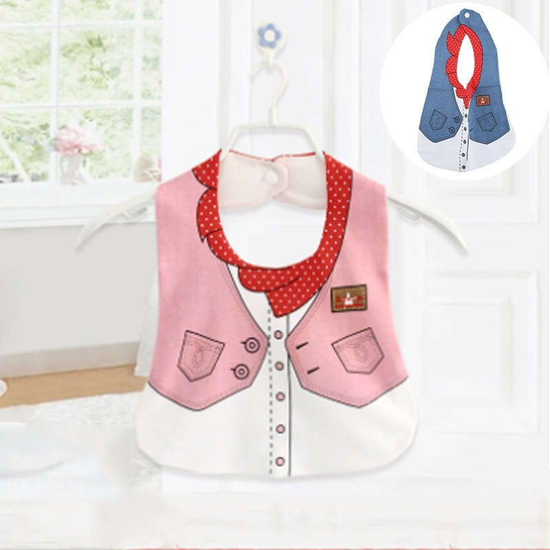 Baby Vest Cotton Waterproof Mouth Cartoon Bib