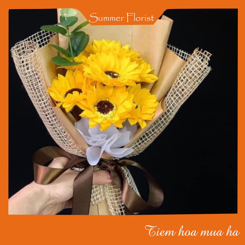 [Quà Tặng] Bó hoa sáp hướng hương phong cách Hàn Quốc - Quà tặng sinh nhật, hội nghị, sự kiện, phụ nữ, lưu niệm, nowship