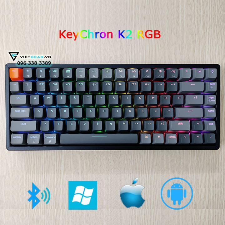 [Mã ELHAMSG giảm 7% đơn 500K] Bàn phím cơ Keychron K2, led RGB, có bluetooth | BigBuy360 - bigbuy360.vn