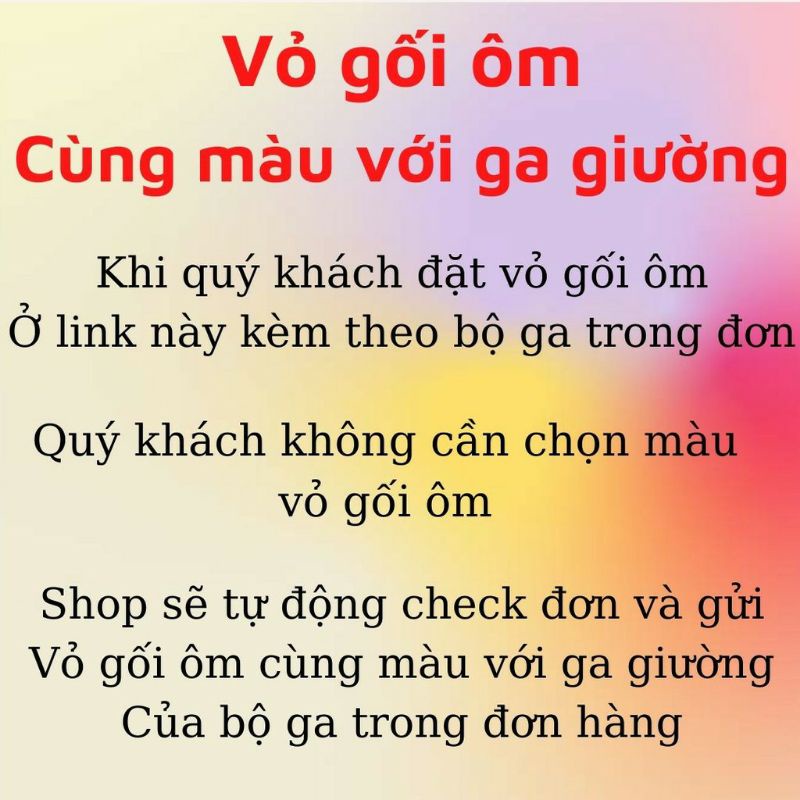 Vỏ gối ôm cotton tici đi cùng mầu bộ chăn ga nhiều mầu sắc