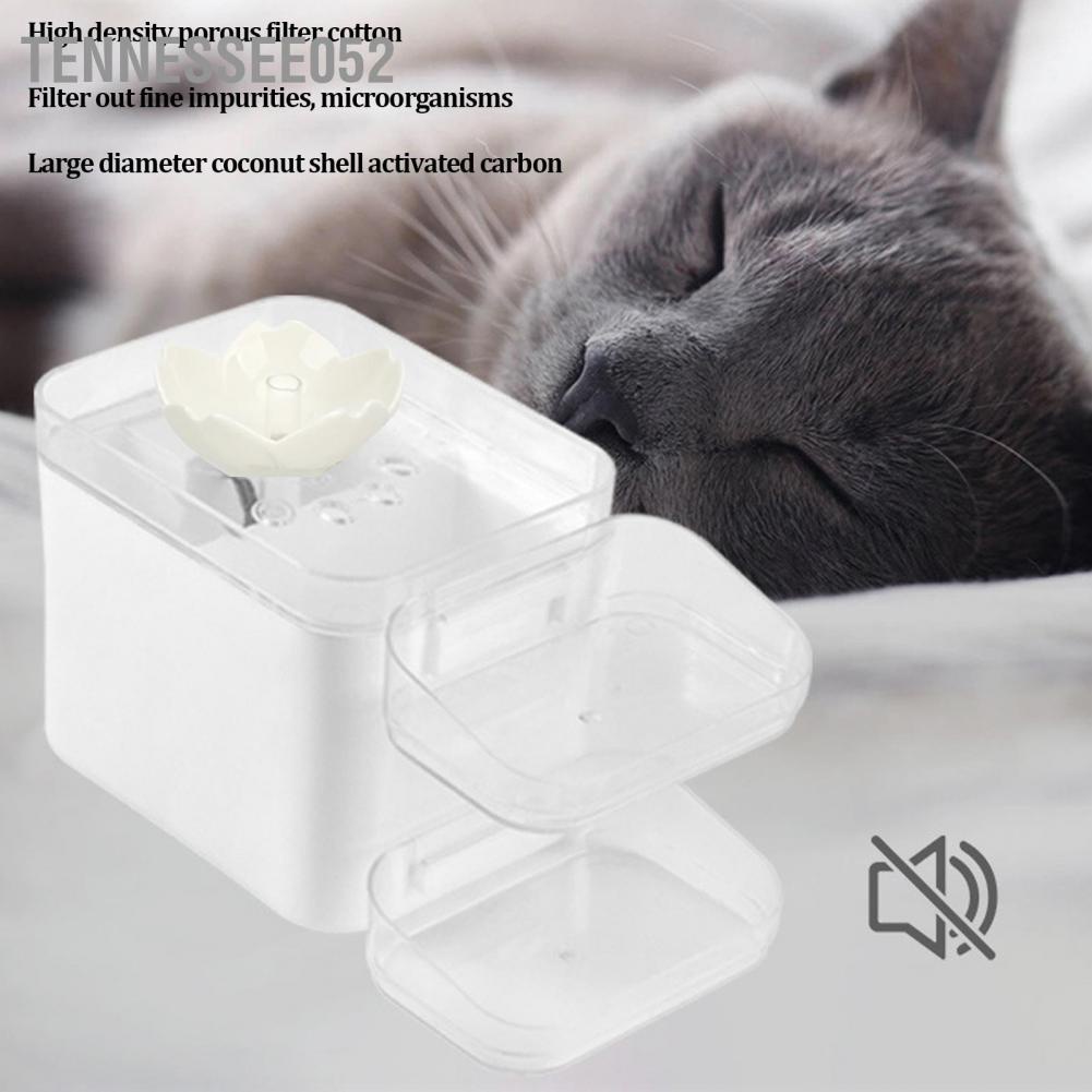 Máy lọc nước cho chó mèo tuần hoàn tự động thông minh 2L với hai ngăn đựng nước