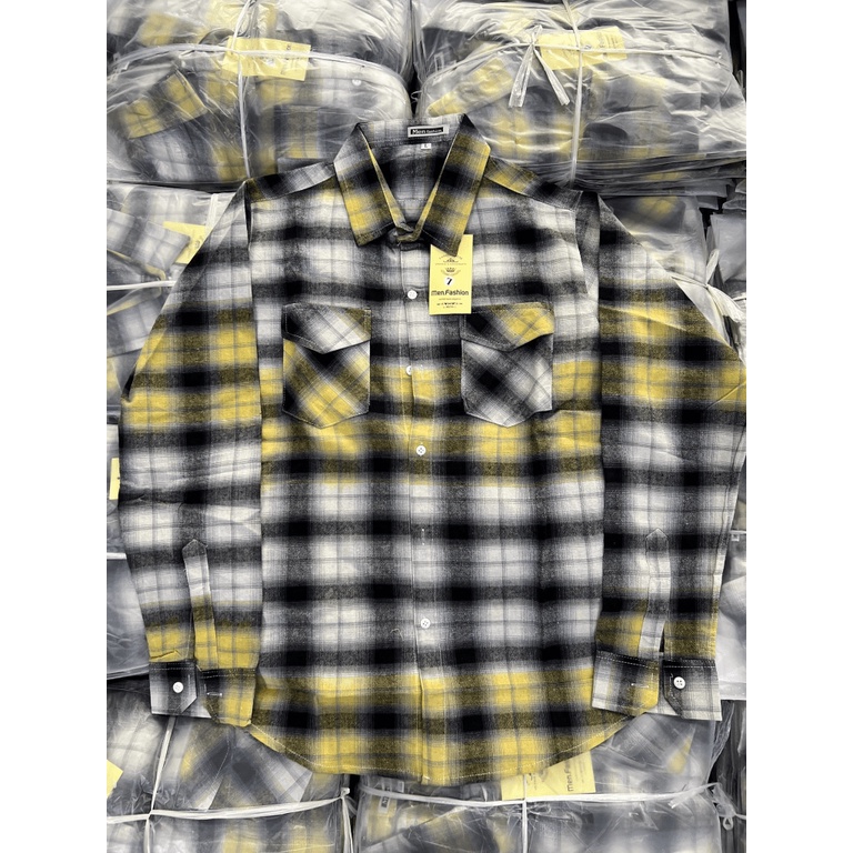 (Free Ship) Mẫu Siêu Hot Áo Sơ MI Caro Nam Nắp Túi Trơn Vải Cotton Xịn 3 Màu Phối Cực Trendy Thời Thượng HK Cam Kết Y hì