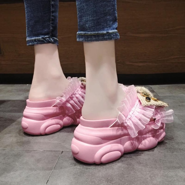 Dép bánh mì nơ thời trang 8,5cm 011606 - kèm ảnh thật