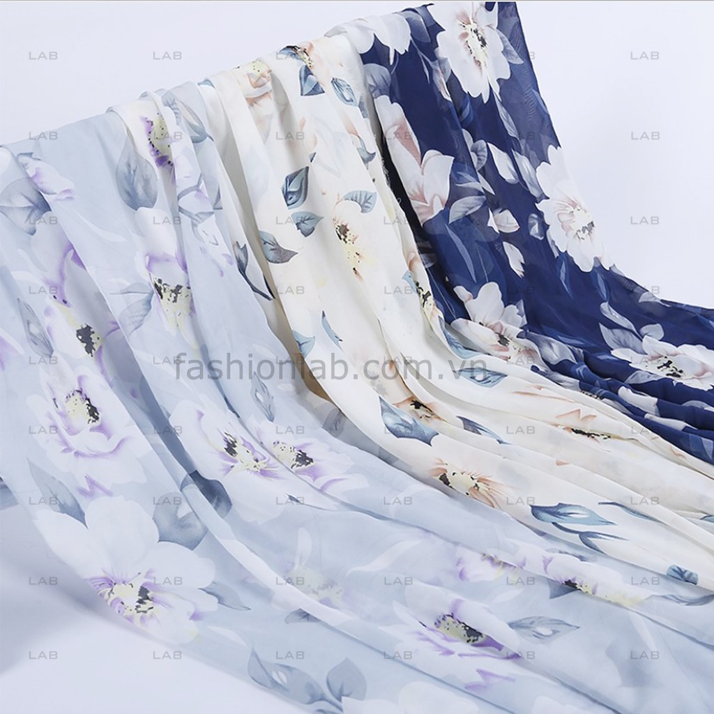 (video) Vải voan hoa khổ 150cm - Mẫu 010 #0306