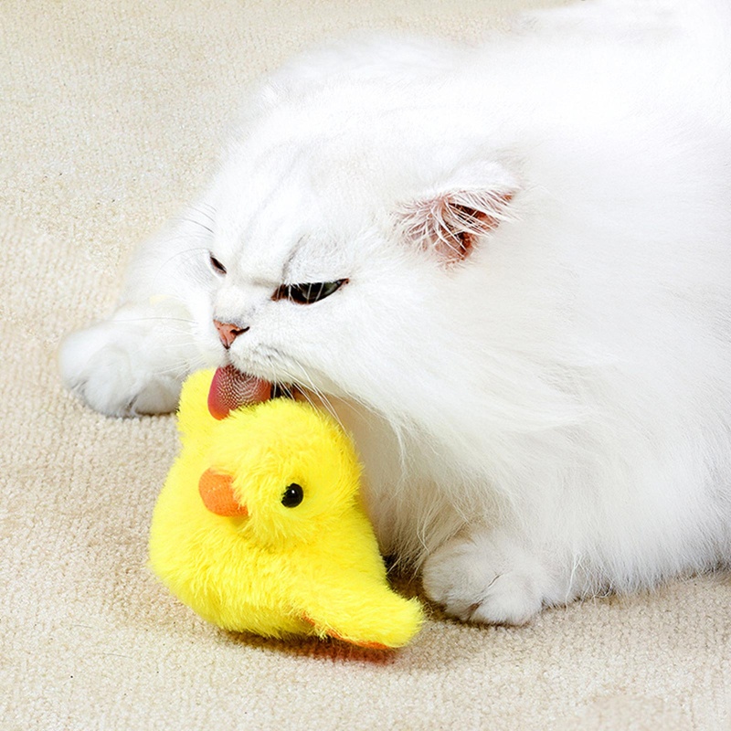 Vịt Nhồi Bông Điện Tử Đồ Chơi Dành Cho Mèo Cưng