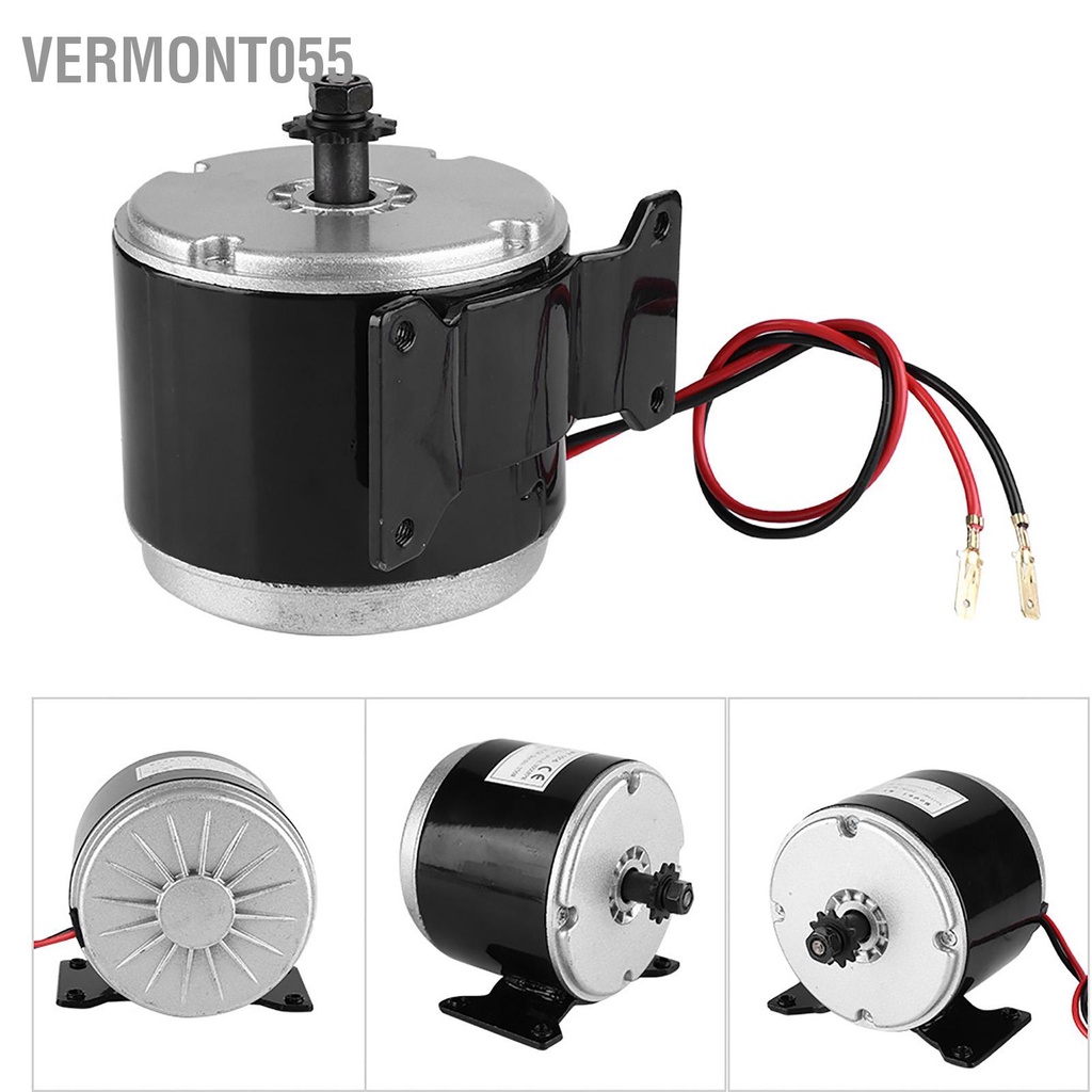 Có thể bán buôn Động cơ chải kim loại chuyên nghiệp bền 24V 350W cho xe điện lướt sóng nhỏ Vermont055 Hàng giao ngay