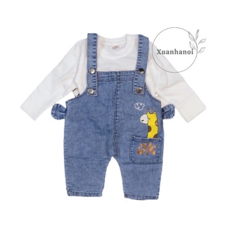 Set yếm bò Hươu ca cổ cho bé trai bé gái XHN766