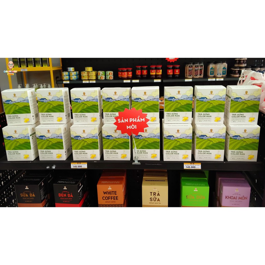 Trà Gừng Color Man set 20 gói thành phần gồm đường mật hoa dừa tự nhiên rất giàu chất chống oxy hóa | BigBuy360 - bigbuy360.vn