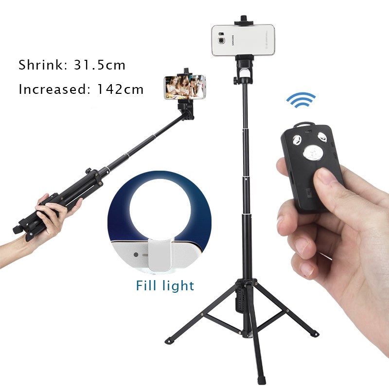 Gậy chụp selfie kiêm tripod có kết nối blue | BigBuy360 - bigbuy360.vn