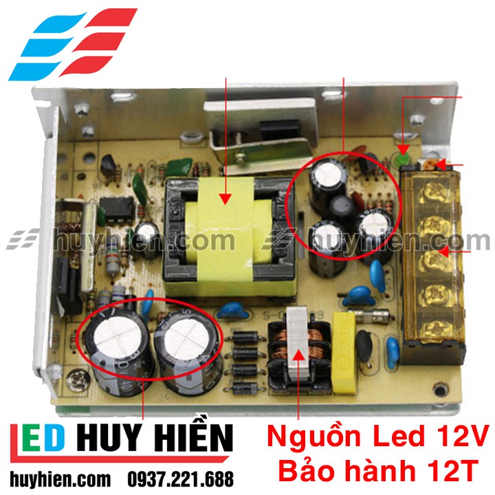 Nguồn Tổ Ong , Nguồn Xung 12V5A  trong nhà, chuyên dùng cho led, camera, Nguồn led 12V 5A