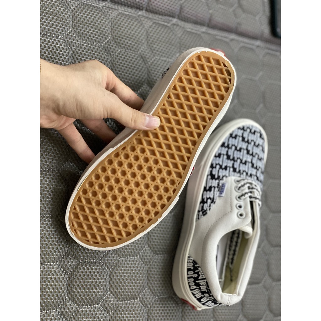 [FREE SHIP+ VIDEO- ẢNH TỰ CHỤP]  GIÀY VANS FOG FEAR OF GOD LÓT GÓT DA TRẮNG NAM NỮ ( full box + freeship )