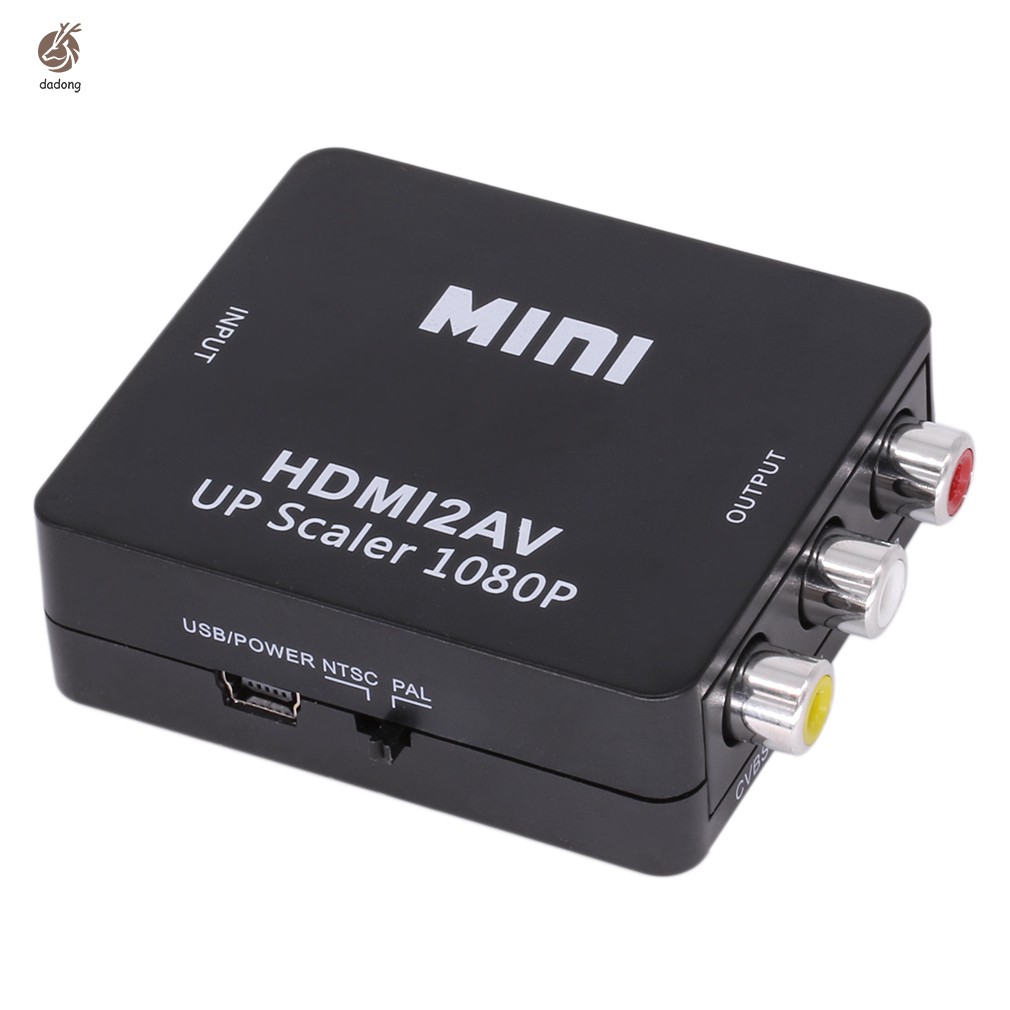 Bộ chuyển đổi âm thanh / Video AV CVBS mini 1080P HDMI sang RCA cho HDTV