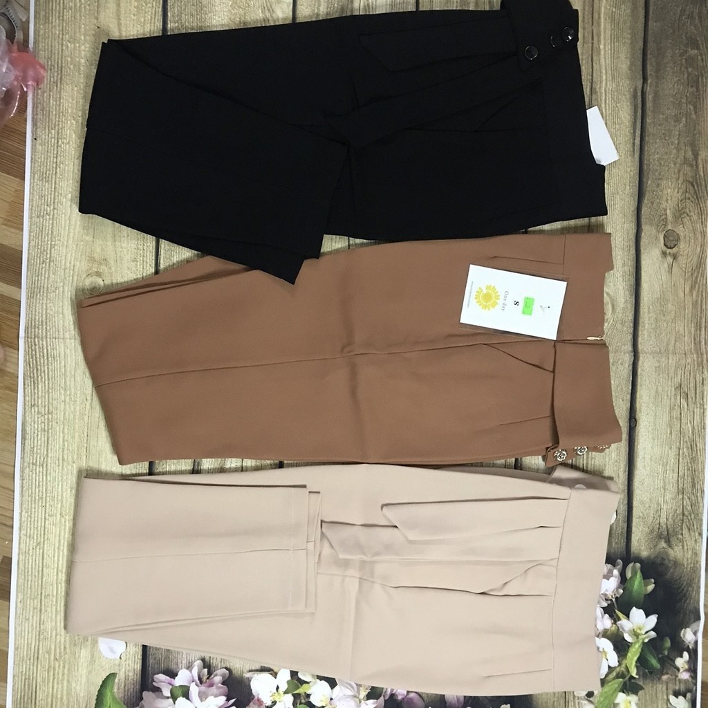 Quần Baggy Nữ Công Sở Có Nơ Chất Tuyết Mưa Dày Dặn Hàng Đẹp Đủ Size