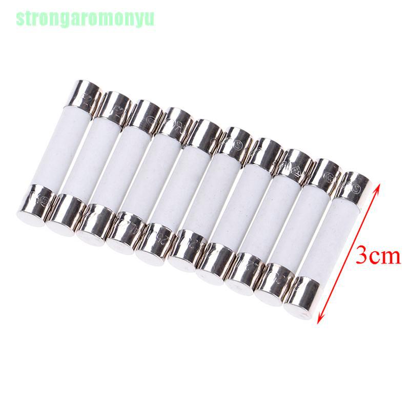 Bộ 10 Cầu Chì Sứ 20a 250v 6x30mm Cho Lò Vi Sóng