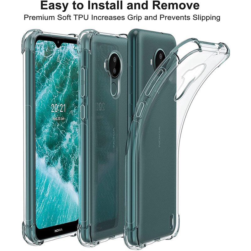 Ốp Lưng TPU Mềm Trong Suốt Chống Sốc Cho Nokia C30 C01 Plus