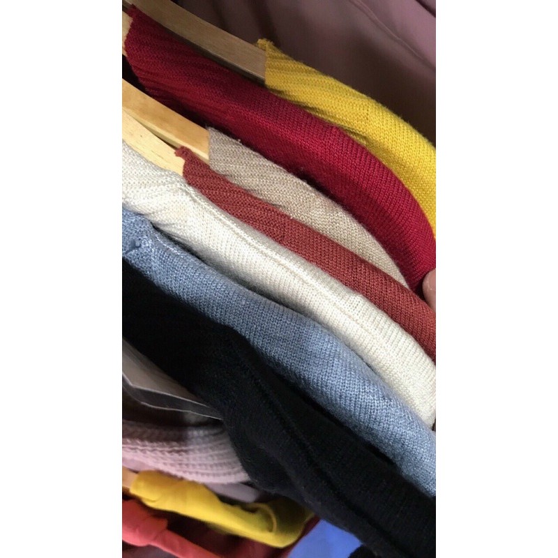 áo choàng len cardigan dáng dài - 2 túi (181#)