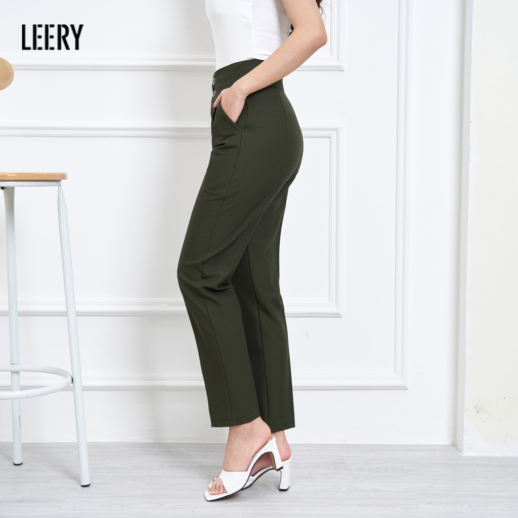 Quần công sở thời trang cao cấp dáng baggy nữ 4 màu QD18 - LEERY