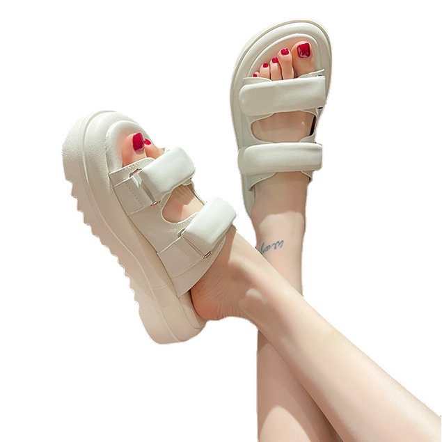 Dép quai ngang đế dày thời trang cho nữ