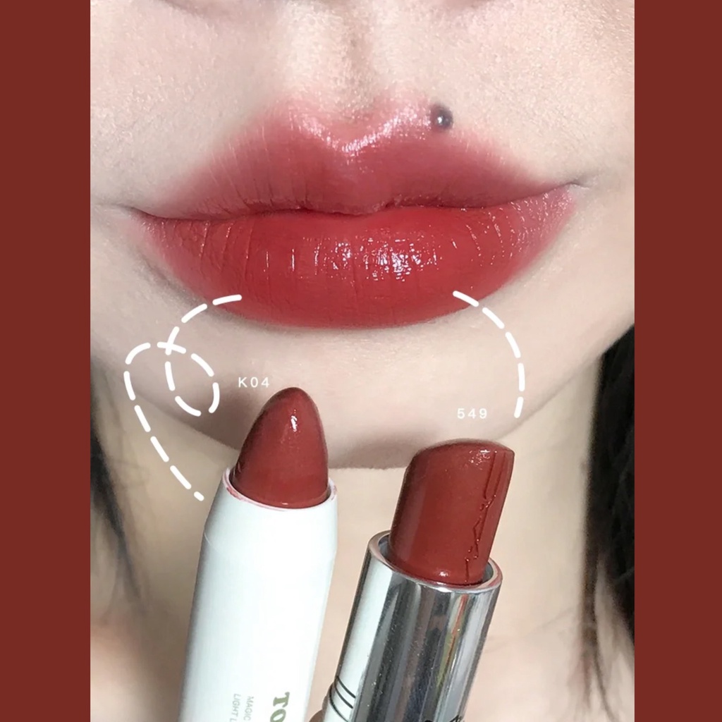 Son thỏi bút chì TOORUNE TOOT DODO dưỡng ẩm Mori Zero Story Lipstick K04 K06 làm mềm môi TRUN11 TODO05