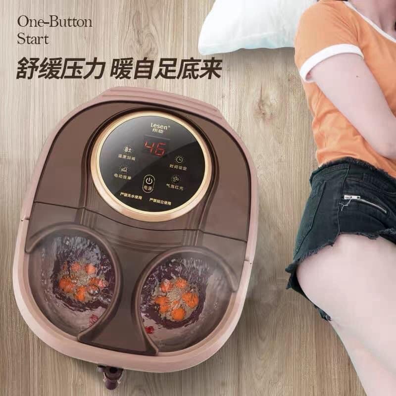 ⚡🆂🅰🅻🅴 ⚡ Bồn ngâm chân - Bồn massage chân chính hãng Lesen (kèm gói bột ngâm chân, lọ tinh dầu) Bảo hành 12 tháng