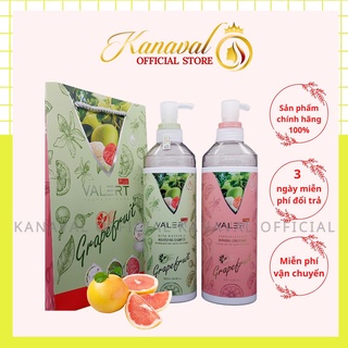 Dầu gội dầu xả bưởi Grapefruit, Valert dầu gội bưởi chống rụng và kích thích mọc tóc con 850ml - Kanaval Official Store