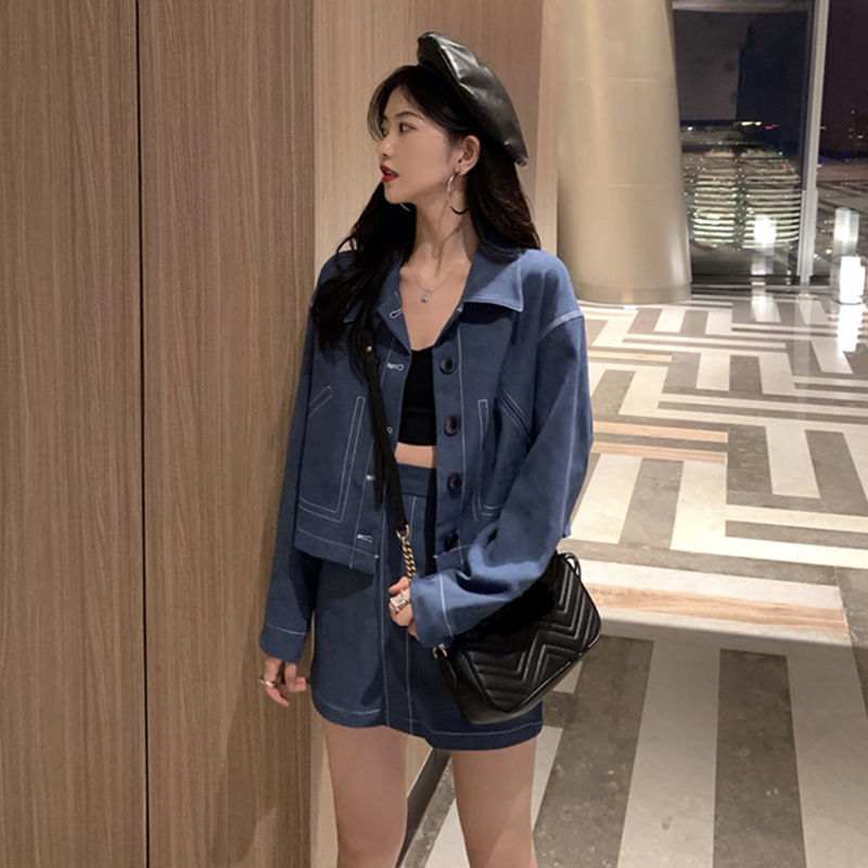 Set Áo Blazer Và Chân Váy Chữ A Phong Cách Hàn Quốc Dành Cho Nữ