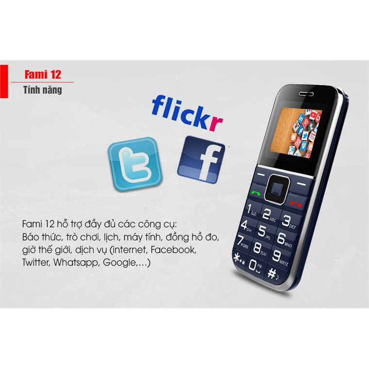 Điện Thoại Masstel Fami 12 Hàng Mới Nguyên Hộp - Bảo Hành Chính Hãng | BigBuy360 - bigbuy360.vn