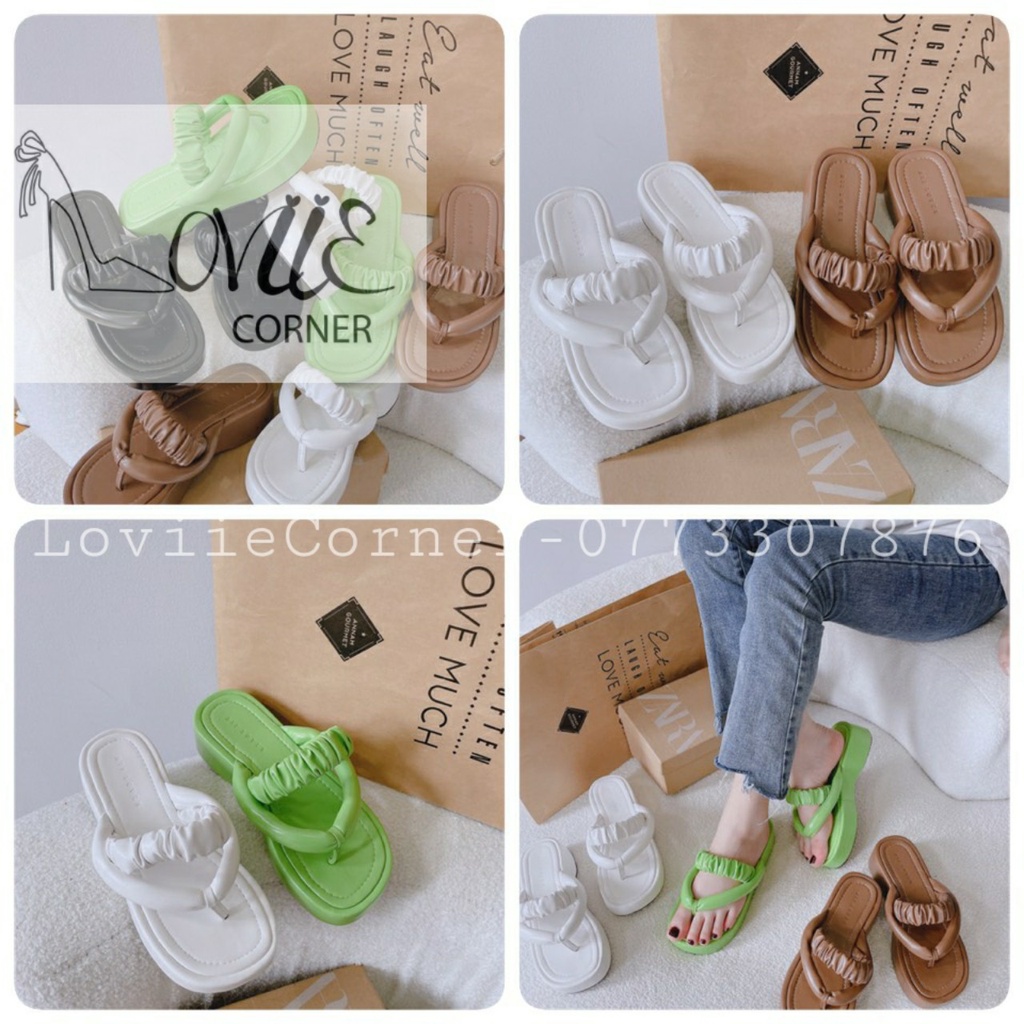 DÉP XUỒNG LOVIIECORNER - DÉP NỮ THỜI TRANG PHONG CÁCH HIỆN ĐẠI QUAI KẸP PHỒNG ĐẾ BẰNG D220932