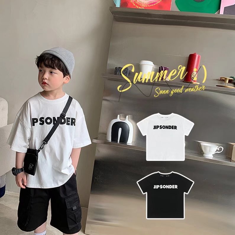 Áo thun BXPB tay ngắn in họa tiết chữ cái thời trang mùa hè size lớn dành cho trẻ em