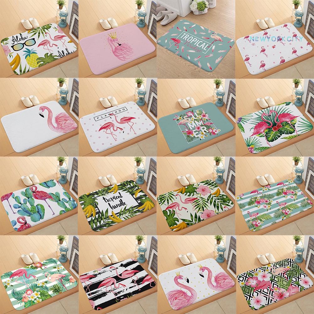 Thảm lót cửa chùi chân Chống Trượt Hình Chim Hồng Hạc