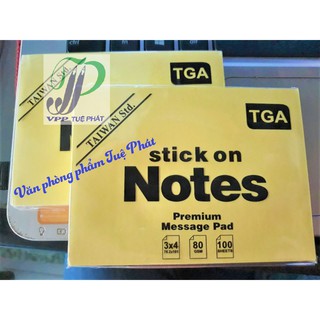 Giấy note, giấy ghi chú vàng 3x4