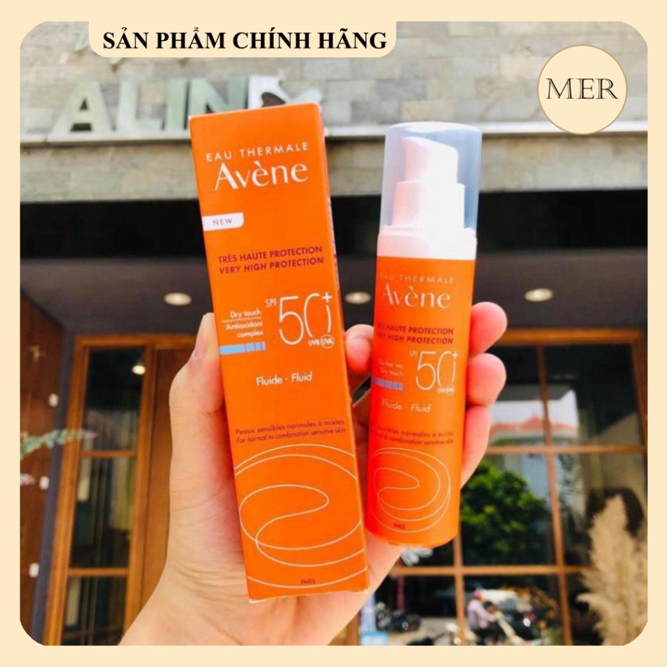 Kem chống nắng Eau Thermale Avene Dry Touch Fluide SPF50+ 50ml dạng vòi